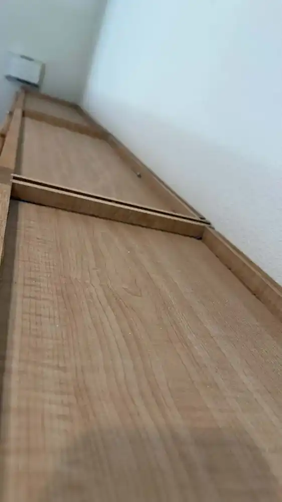 Upper-cabinet detail after cleaning