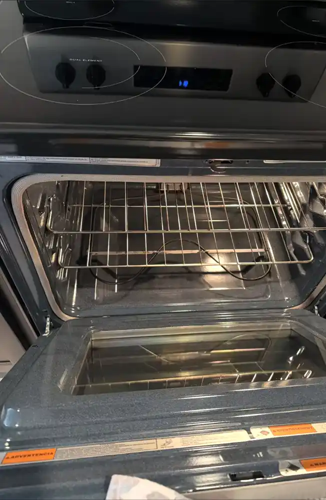Another oven cleaning result after cleaning